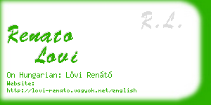 renato lovi business card